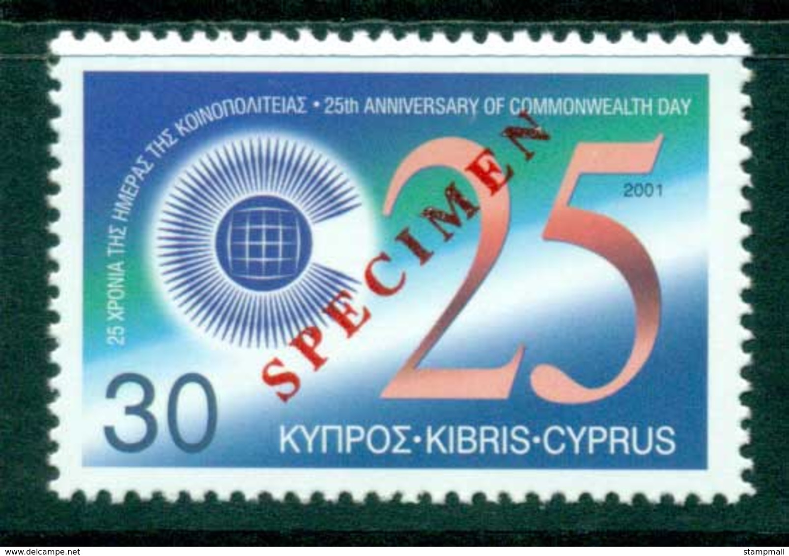 Cyprus 2001 Commonwealth Day SPECIMEN MUH Lot23540 - Nuovi