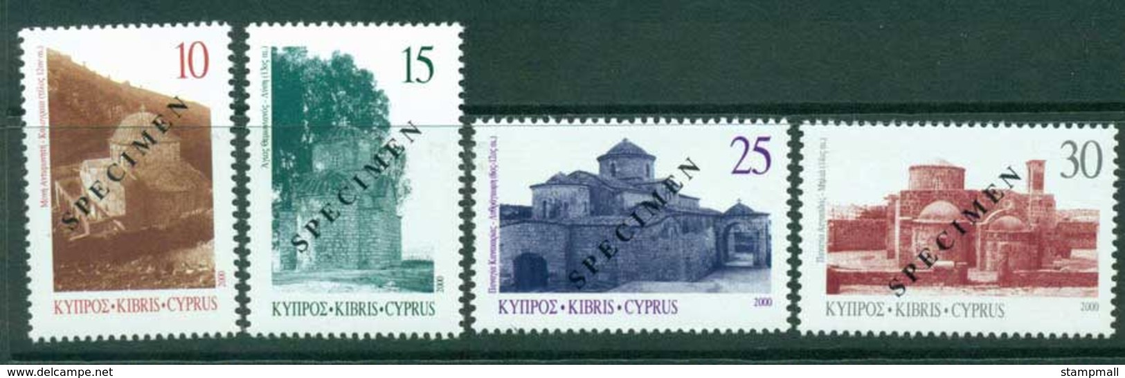Cyprus 2002 Churches Damaged Under Turkish Occupation SPECIMEN MUH Lot23556 - Unused Stamps