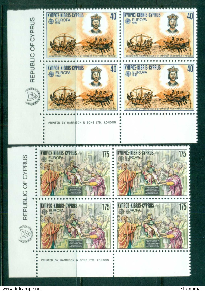 Cyprus 1982 Europa Blk4 MUH - Unused Stamps