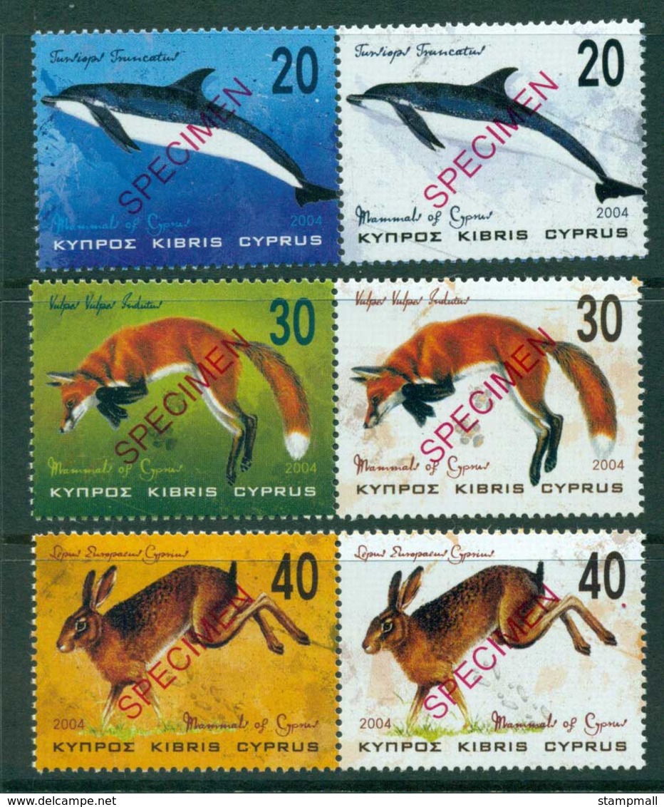 Cyprus 2004 Wildlife Mammals 3x Pr SPECIMEN MUH Lot23534 - Nuovi