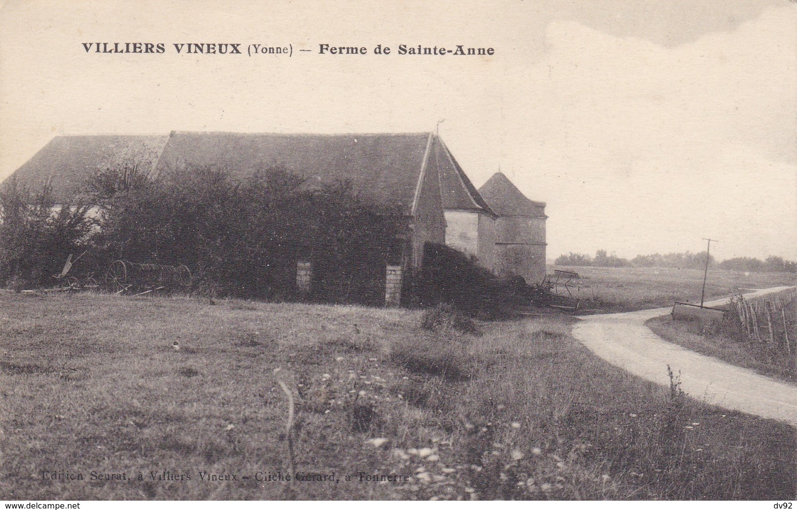 YONNE VILLIERS VINEUX FERME DE SAINTE ANNE - Autres & Non Classés