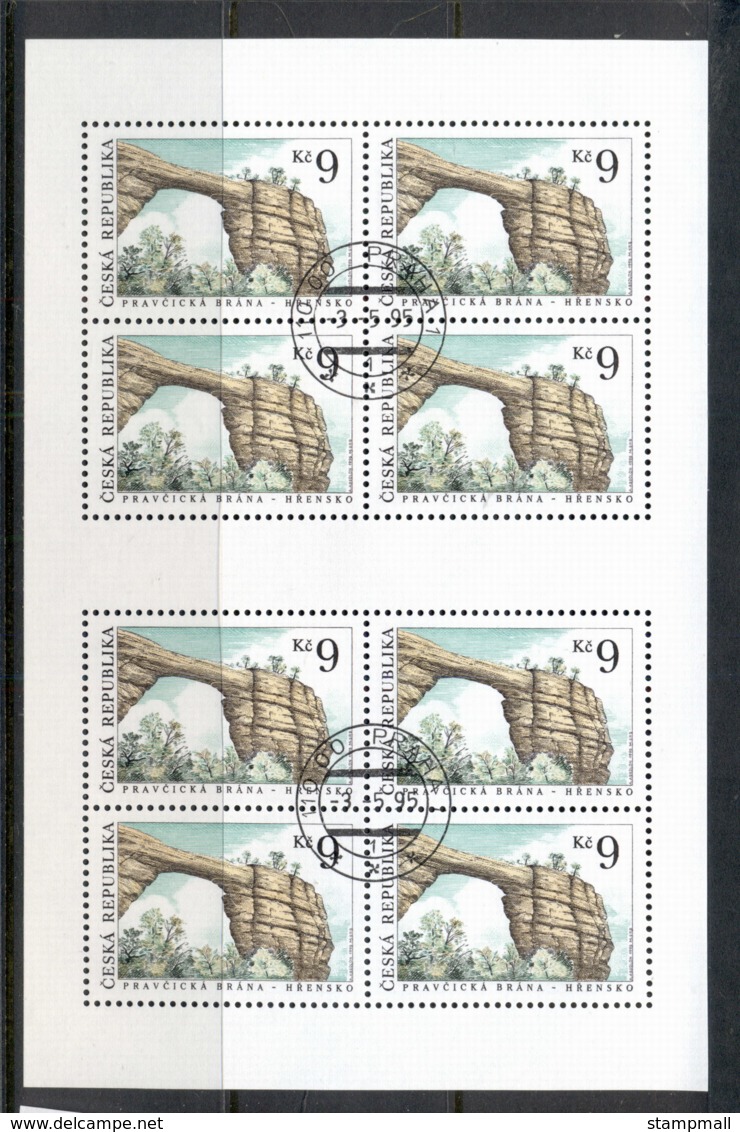 Czech Republic 1995 Natural Beauties, Sandstone Bridge MS CTO - Unused Stamps