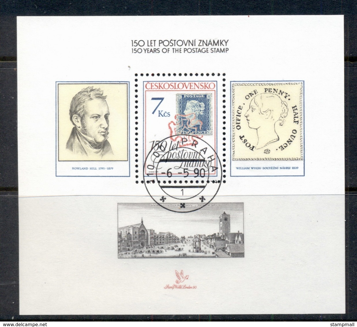 Czechoslovakia 1990 Stampworld London MS CTO - Unused Stamps