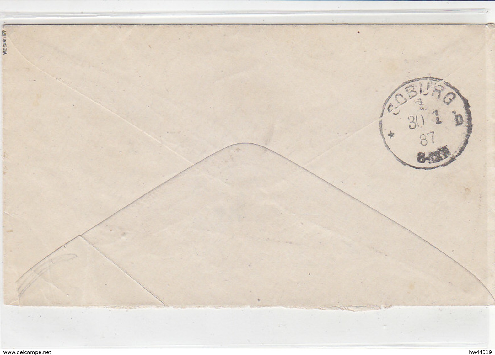 Brief Mit Gr. K1 Aus STAVENHAGEN 29.1.87 Nach Coburg - Briefe U. Dokumente