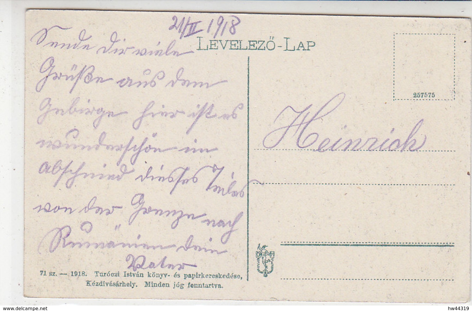 Dampfzug In Tusnad-Fürdö - 1918 - Treni