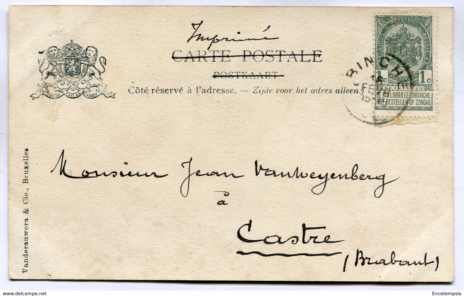CPA - Carte Postale - Belgique - Binche - Souvenir De Binche - La Poste ( DD7251) - Binche