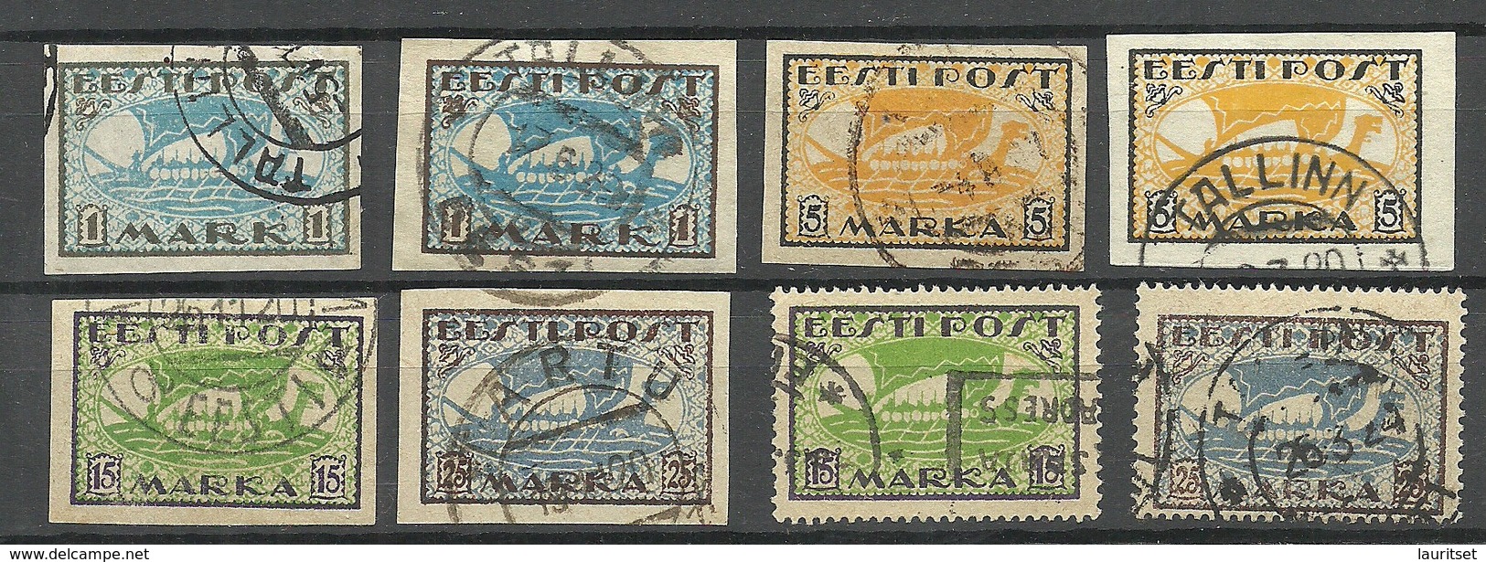 Estland Estonia 1919-1922 Wiking Ship Complete Set O - Estland