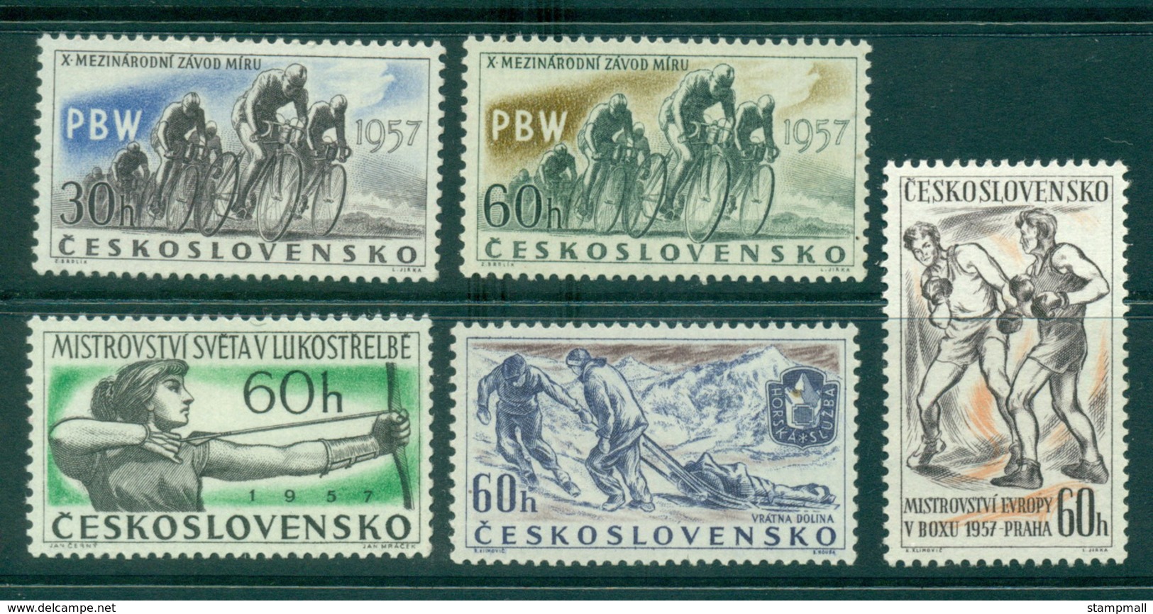 Czechoslovakia 1957 Sports MUH Lot38277 - Unused Stamps