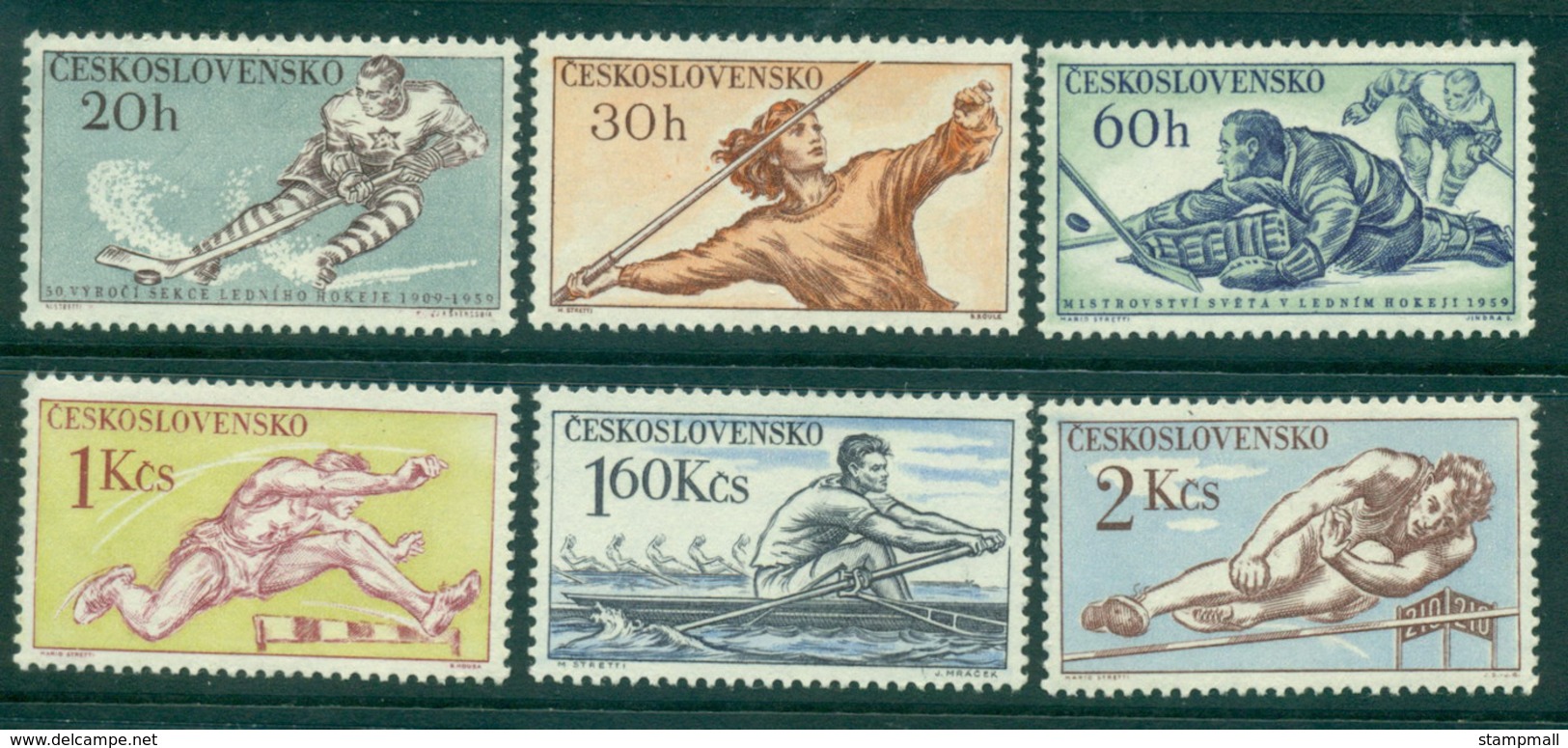 Czechoslovakia 1959 Sports MLH Lot38317 - Unused Stamps