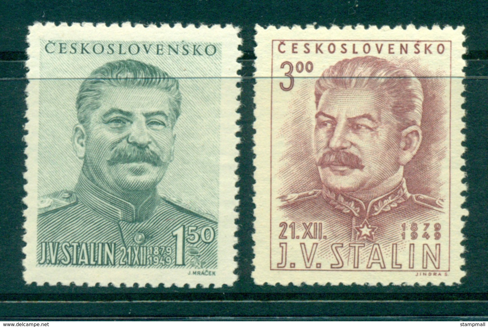Czechoslovakia 1949 Stalin's Birthday MUH Lot38133 - Neufs