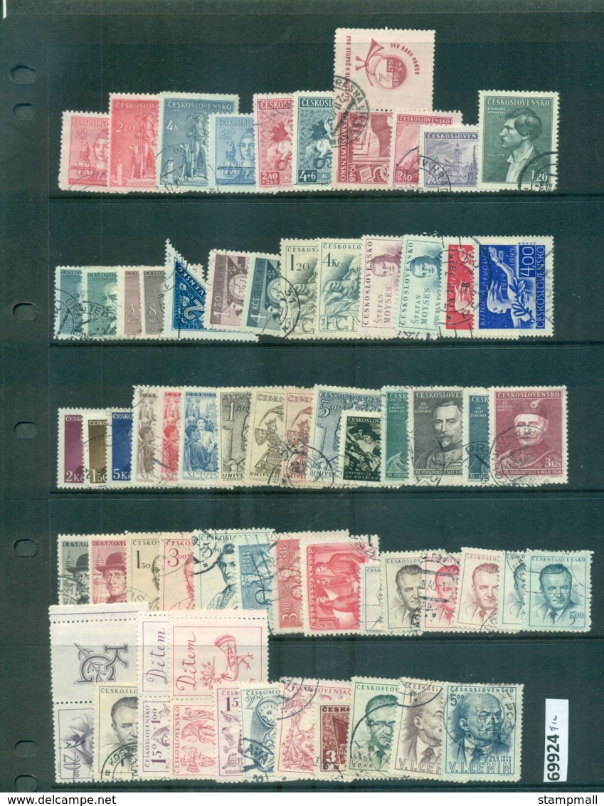 Czechoslovakia 1940s On Assorted Inc Sets + Labels FU Lot69924 - Unused Stamps