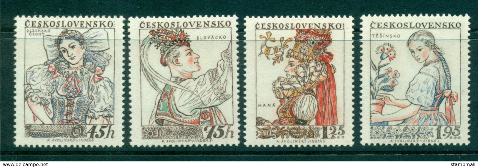 Czechoslovakia 1957 Costumes MUH Lot38293 - Unused Stamps