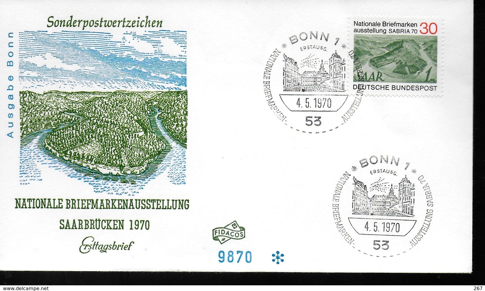 ALLEMAGNE  FDC    1970  Sarrebrucken - Autres & Non Classés