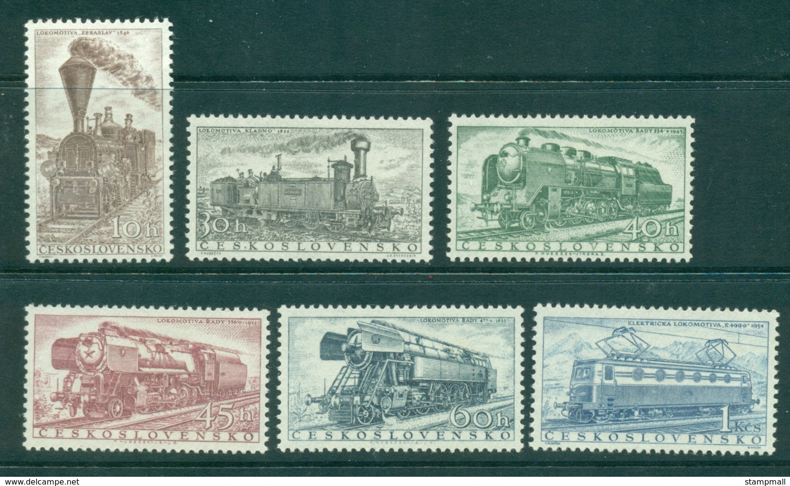 Czechoslovakia 1956 Trains MUH Lot38271 - Unused Stamps
