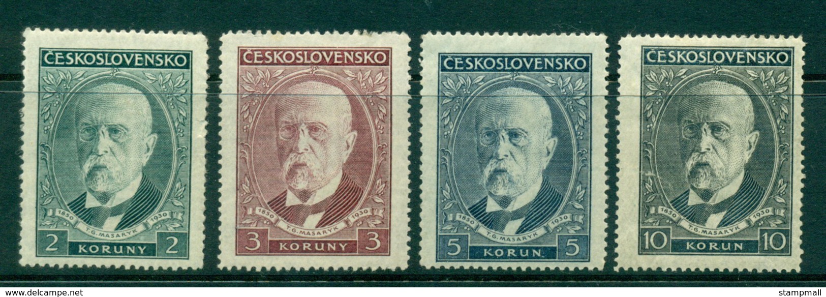 Czechoslovakia 1930 Pres. Masaryk 80th Birthday MLH Lot41054 - Used Stamps