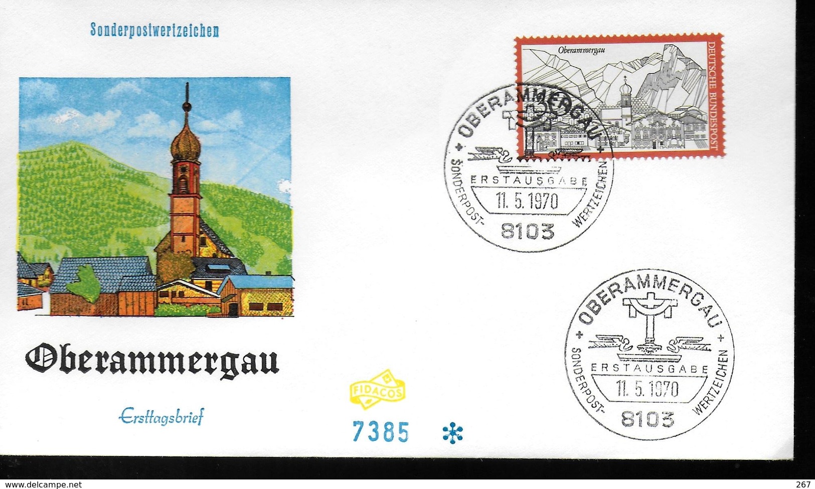 ALLEMAGNE FDC 1970 Oberammergau - Autres & Non Classés