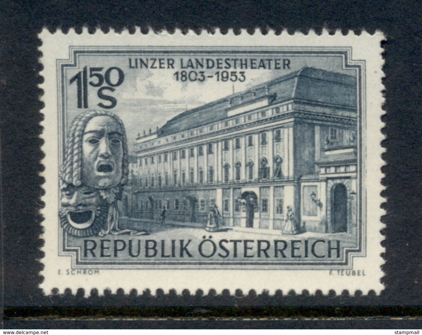 Austria 1953 State Theatre Linz MUH - Unused Stamps