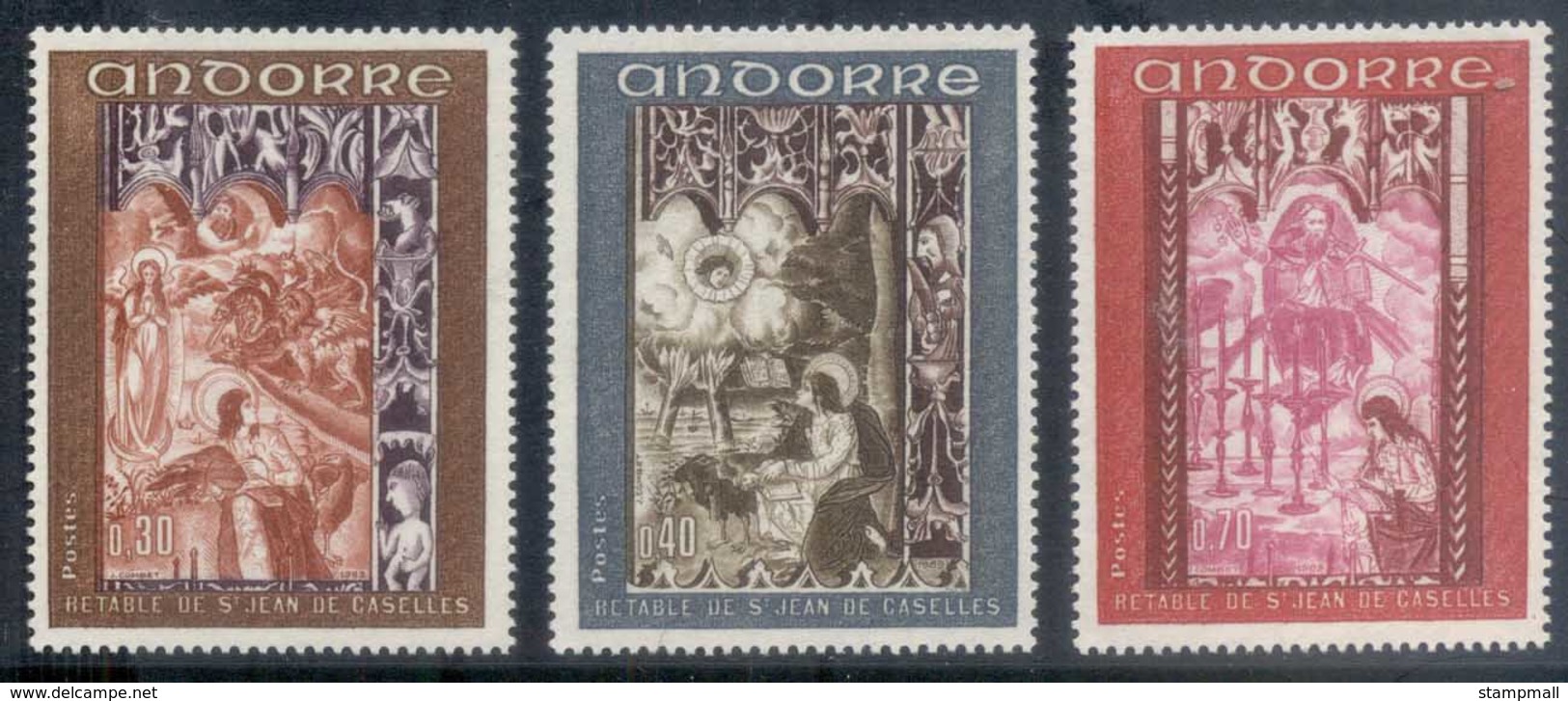 Andorra (Fr) 1968 Frescoes MUH - Unused Stamps