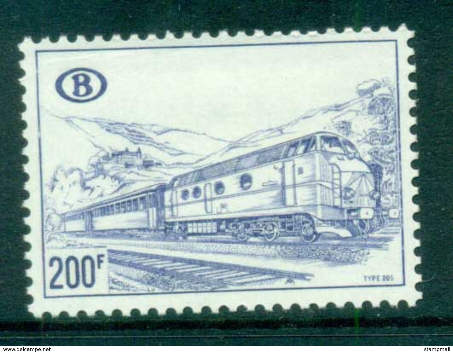 Belgium 1968-73 Railway Stamp 200f MUH Lot83636 - Other & Unclassified