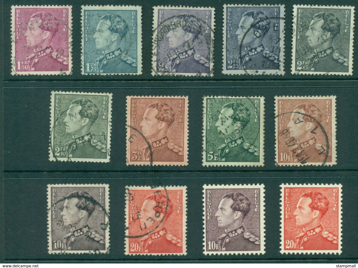 Belgium 1936-51 King Leopold Asst MH/FU (13) Lot27161 - Other & Unclassified