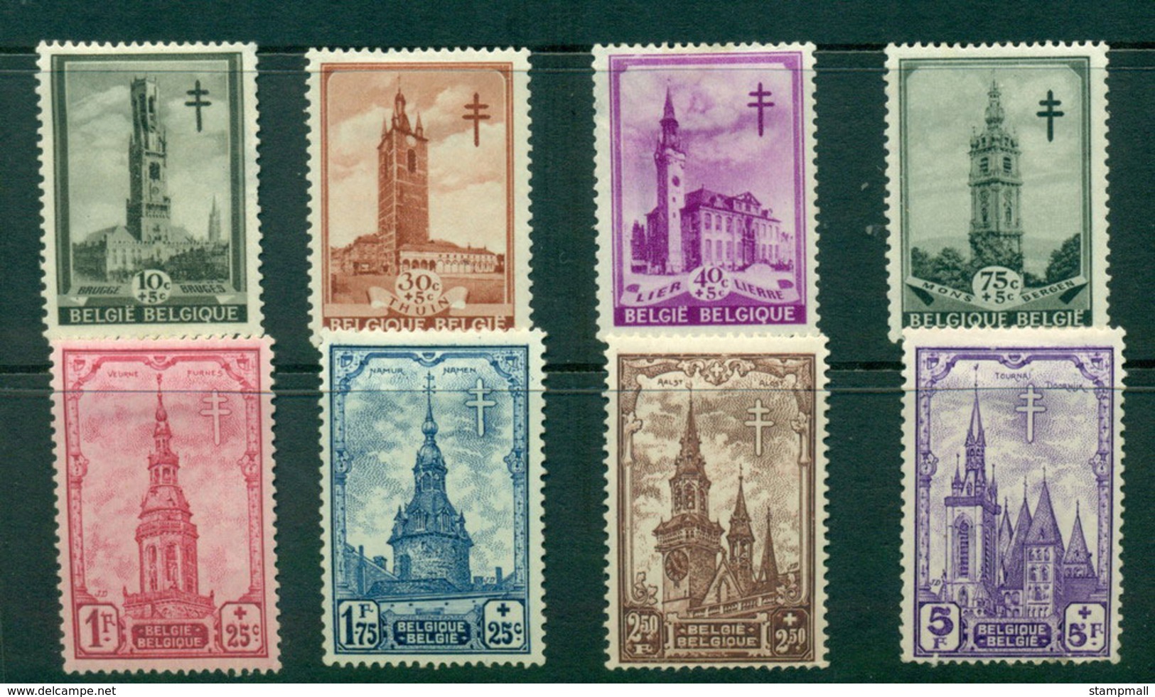 Belgium 1939 Cathederals, Thins 4x Lower Vals MH Lot27221 - Other & Unclassified