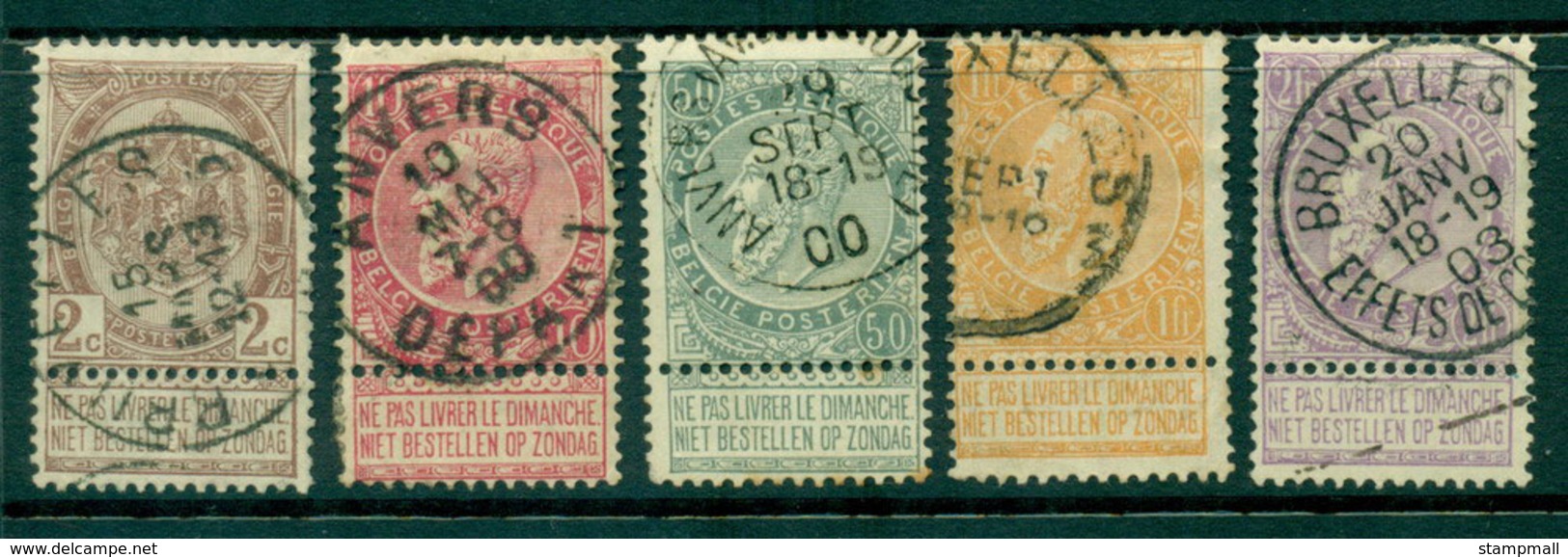 Belgium 1898-1900 With Tabs, FU Lot27131 - Other & Unclassified
