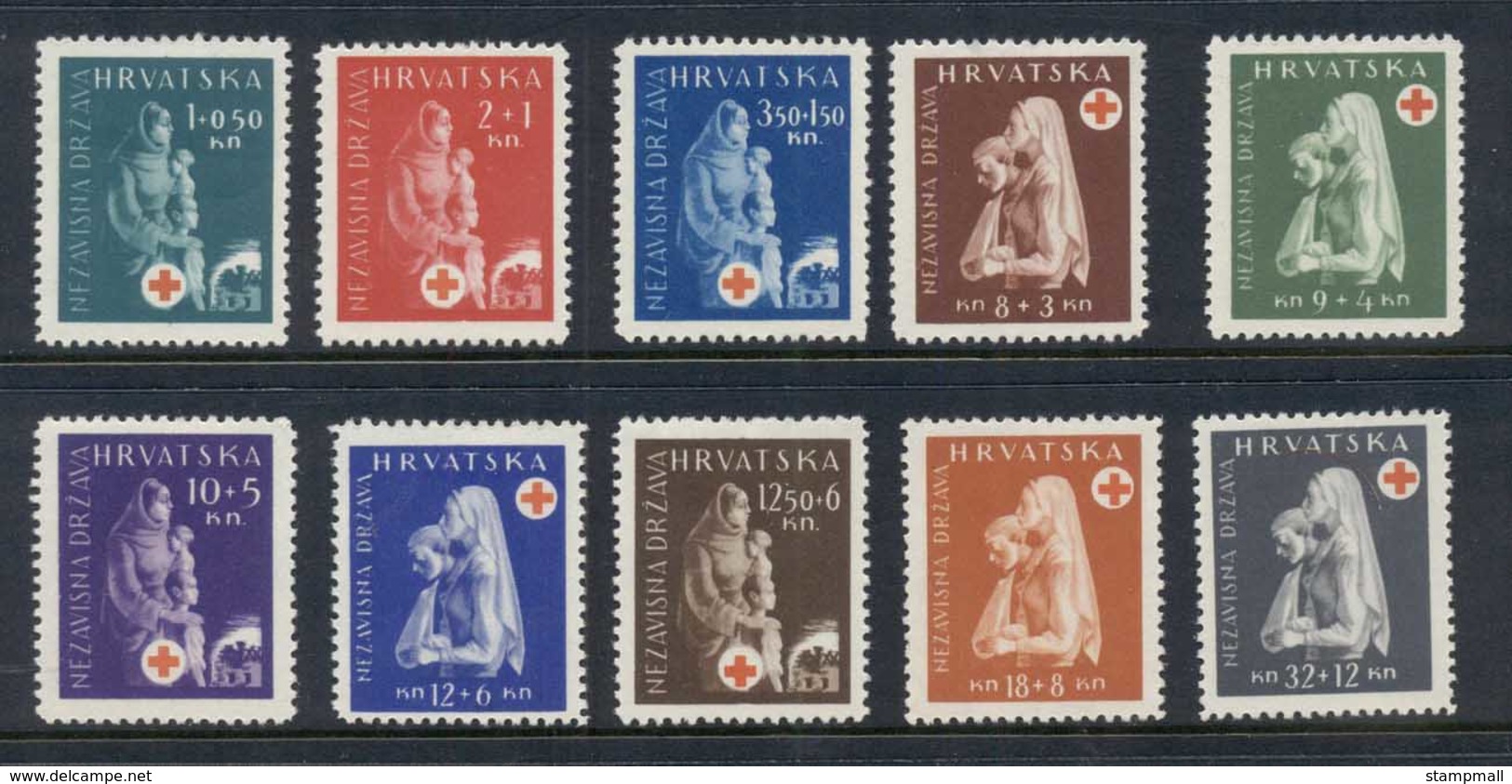 Croatia 1943 Red Cross MLH - Croatia