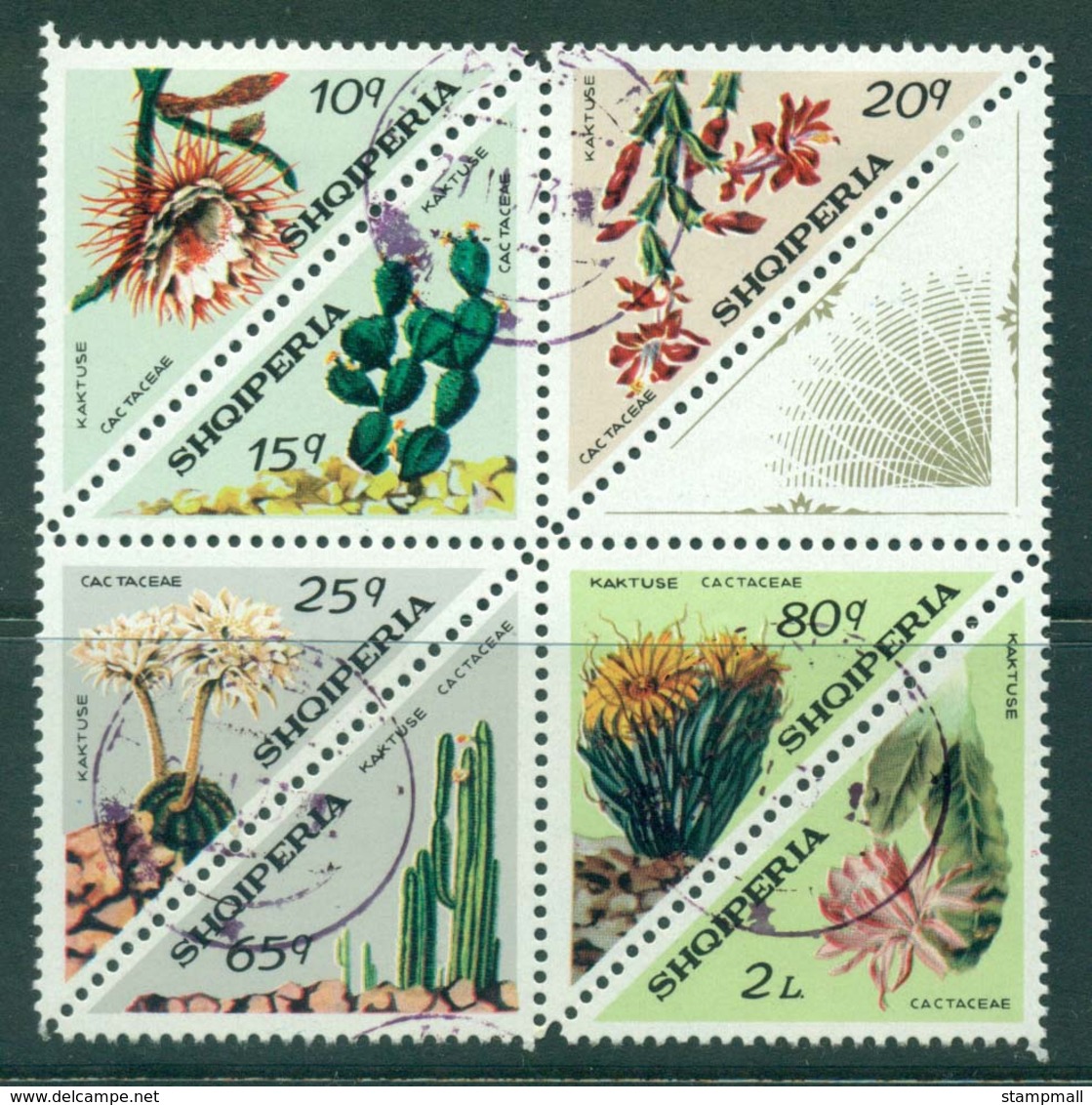 Albania 1973 Flowering Cactus Block 8 CTO Lot31059 - Albania