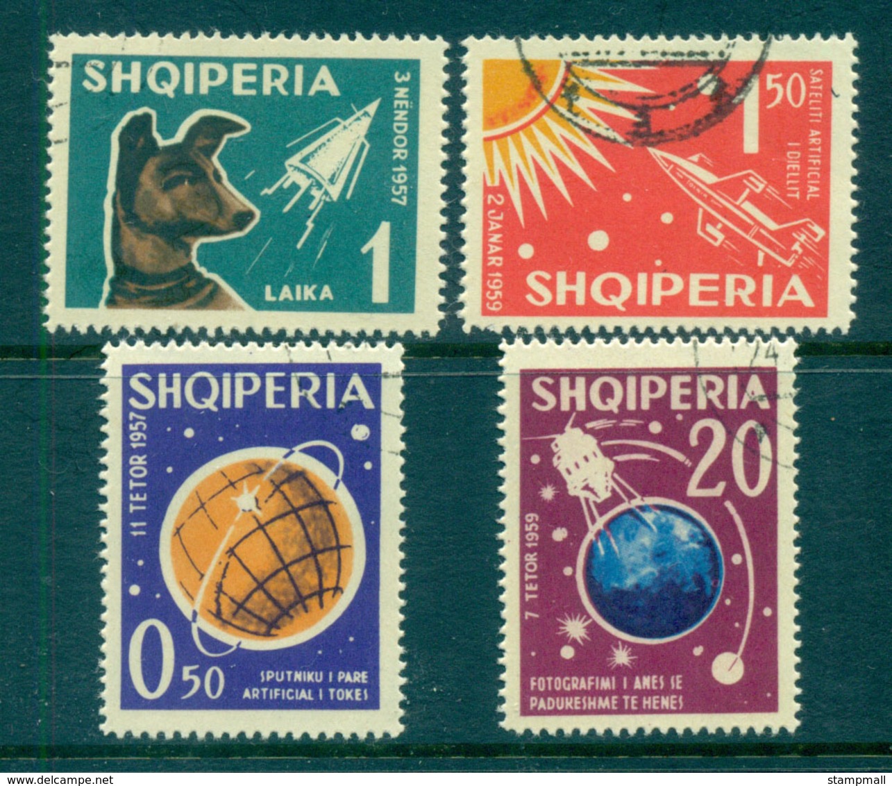 Albania 1962 Russian Space Exploration, Dog Laika CTO Lot69467 - Albania