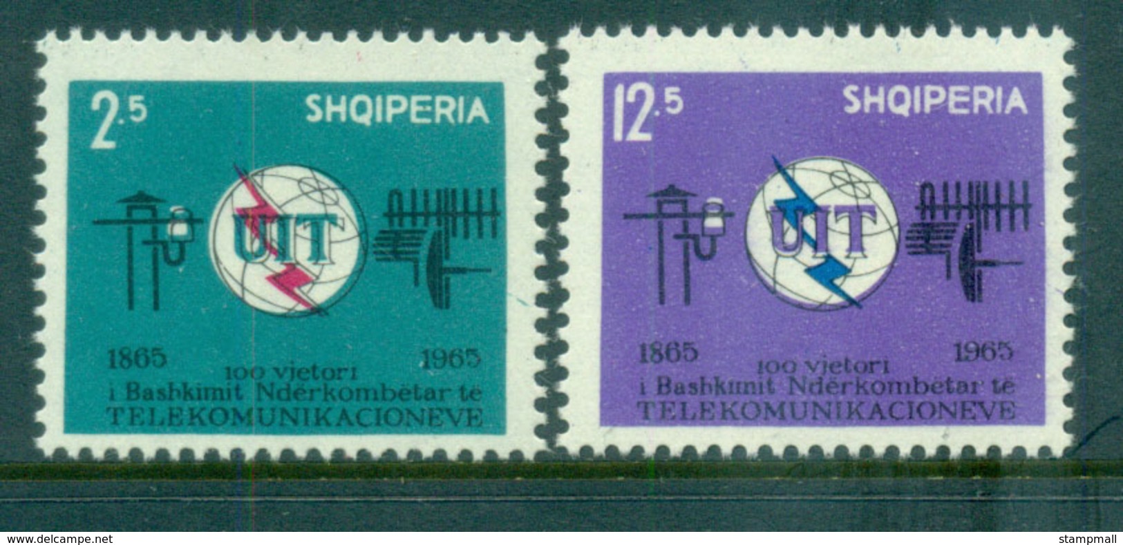 Albania 1965 Centenary Of The ITU MUH Lot69521 - Albania