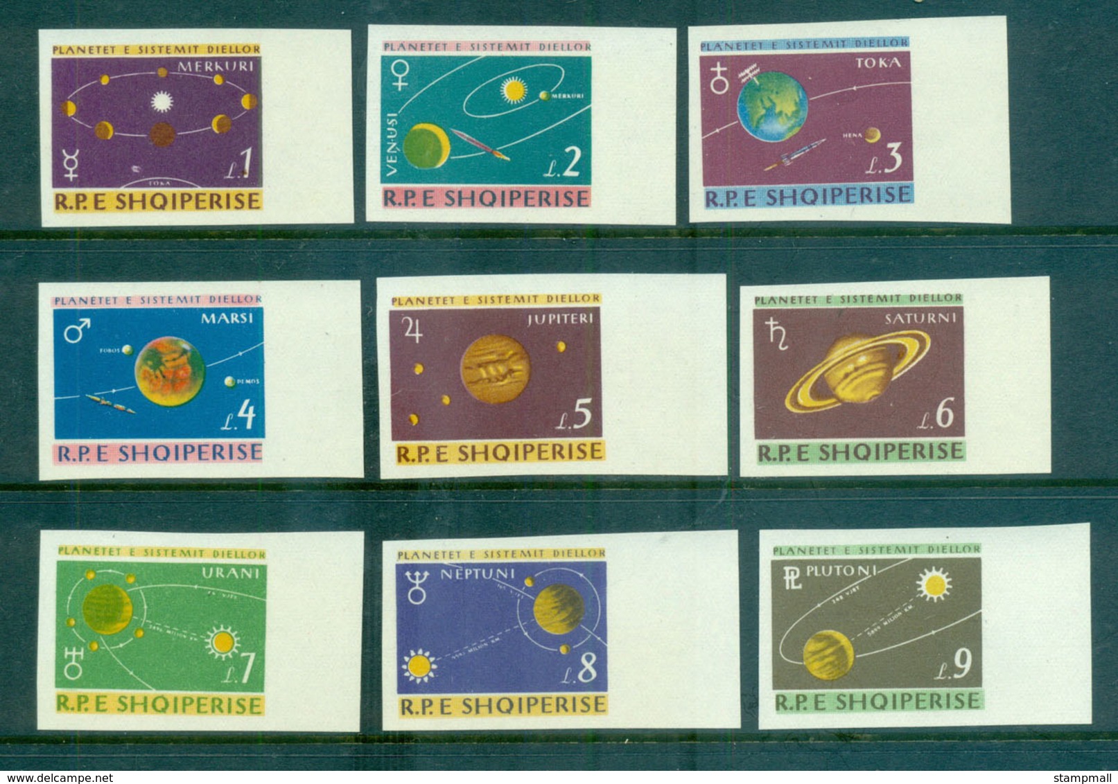 Albania 1964 Planets, Space IMPERF MUH Lot69512 - Albania