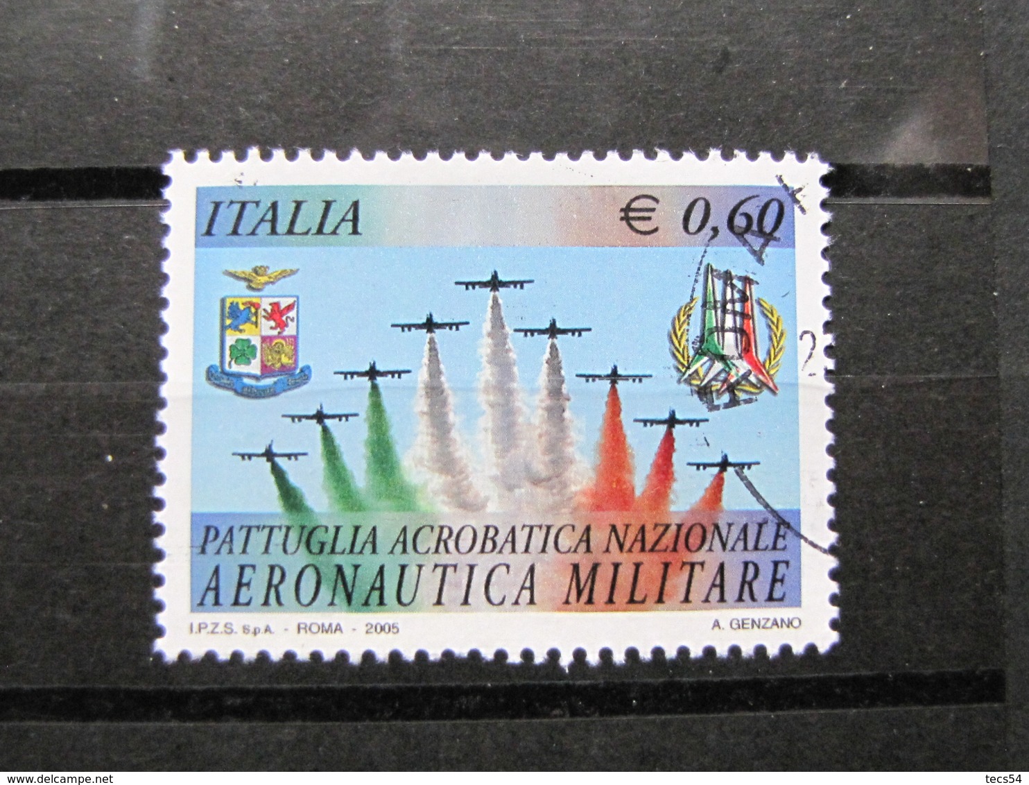 *ITALIA* USATI 2005 - FRECCE TRICOLORI - SASSONE 2837 - LUSSO/FIOR DI STAMPA - 2001-10: Usati