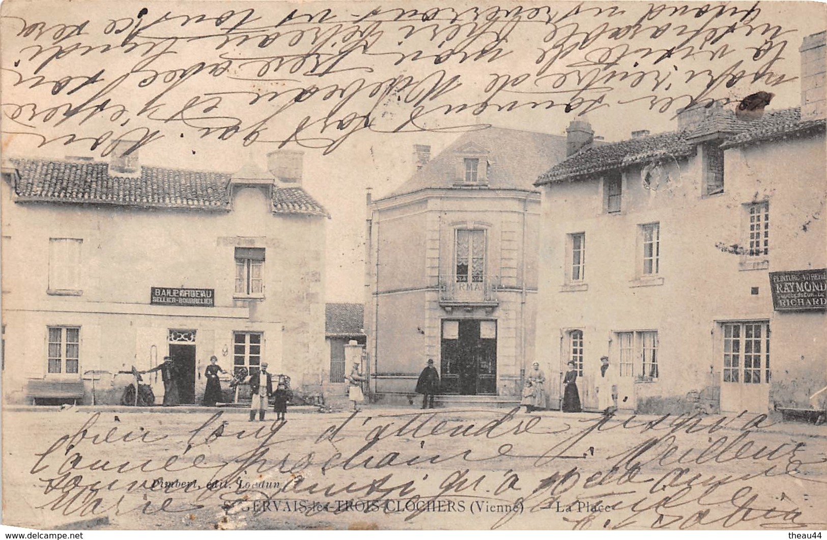 ¤¤   -  SAINT-GERVAIS-les-TROIS-CLOCHERS   -  La Place  -  Sellier - Bourrelier " BAILLARGEAU "    -  ¤¤ - Saint Gervais Les Trois Clochers