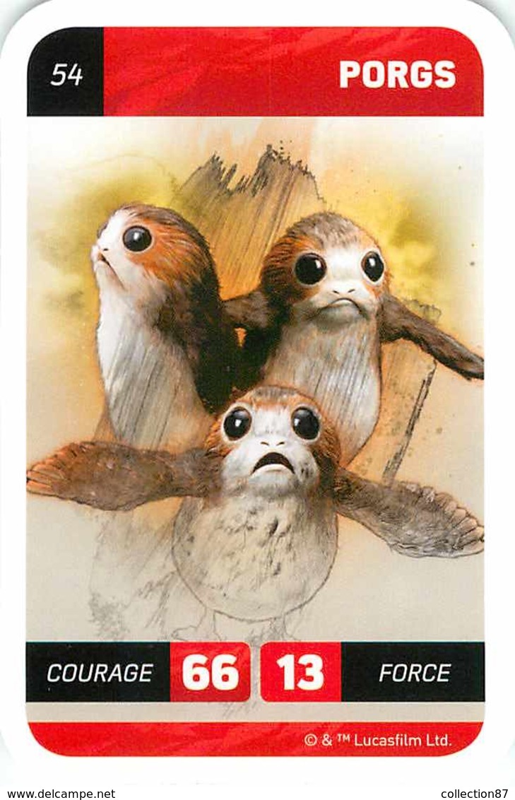 N° 54 PORGS < CARTE STAR WARS LECLERC 2018 - Star Wars