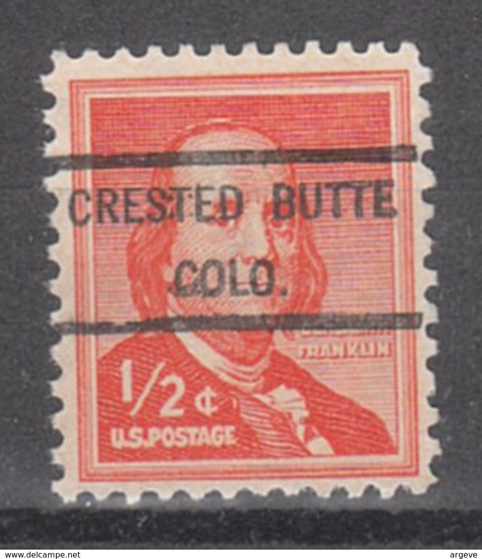 USA Precancel Vorausentwertung Preo, Locals Colorado, Crested Butte 825 - Precancels