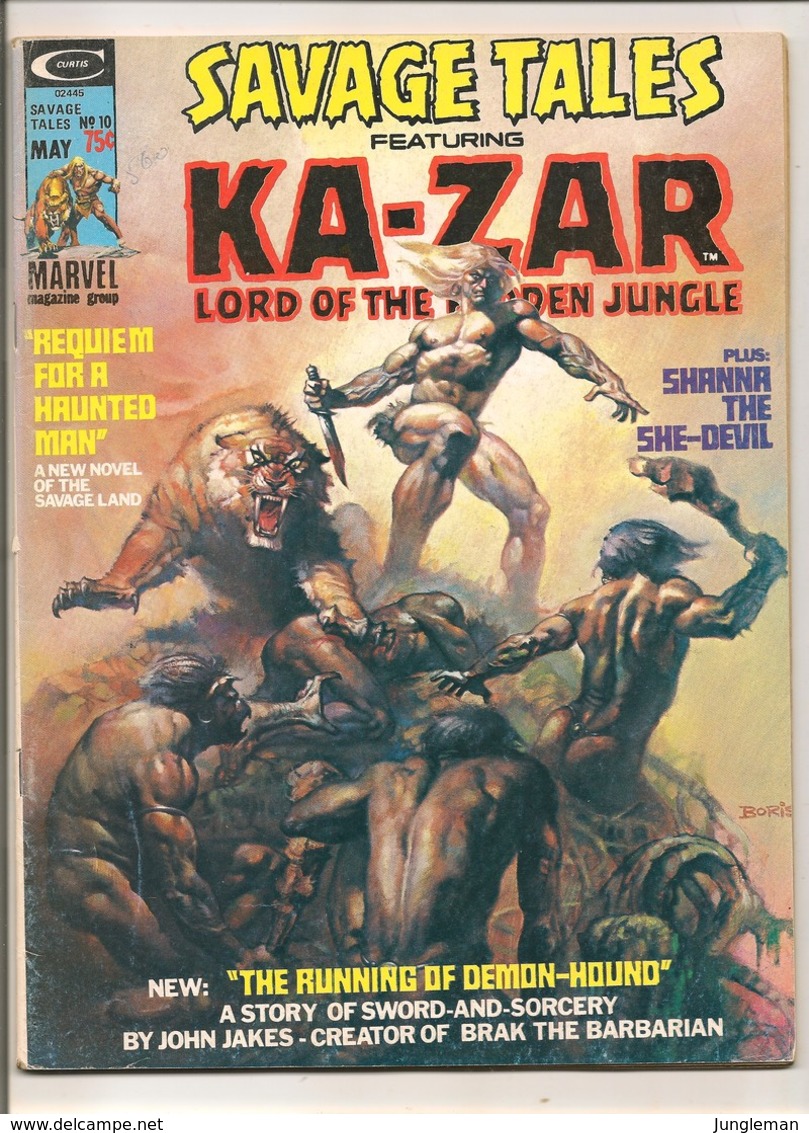 Savage Tales Featuring Ka-Zar # 10 - Shanna, Zabu - Marvel Comics Group - In English - May 1975 - Marvel