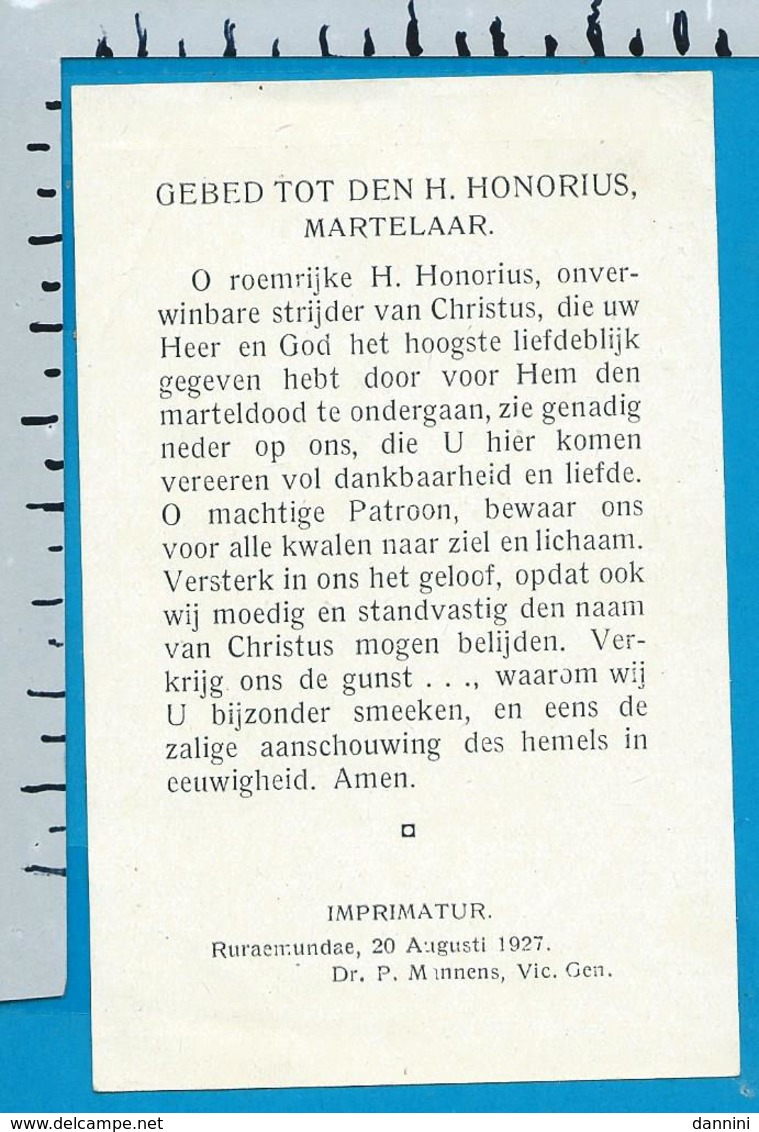 Holycard    St. Honorius    Echt - Images Religieuses