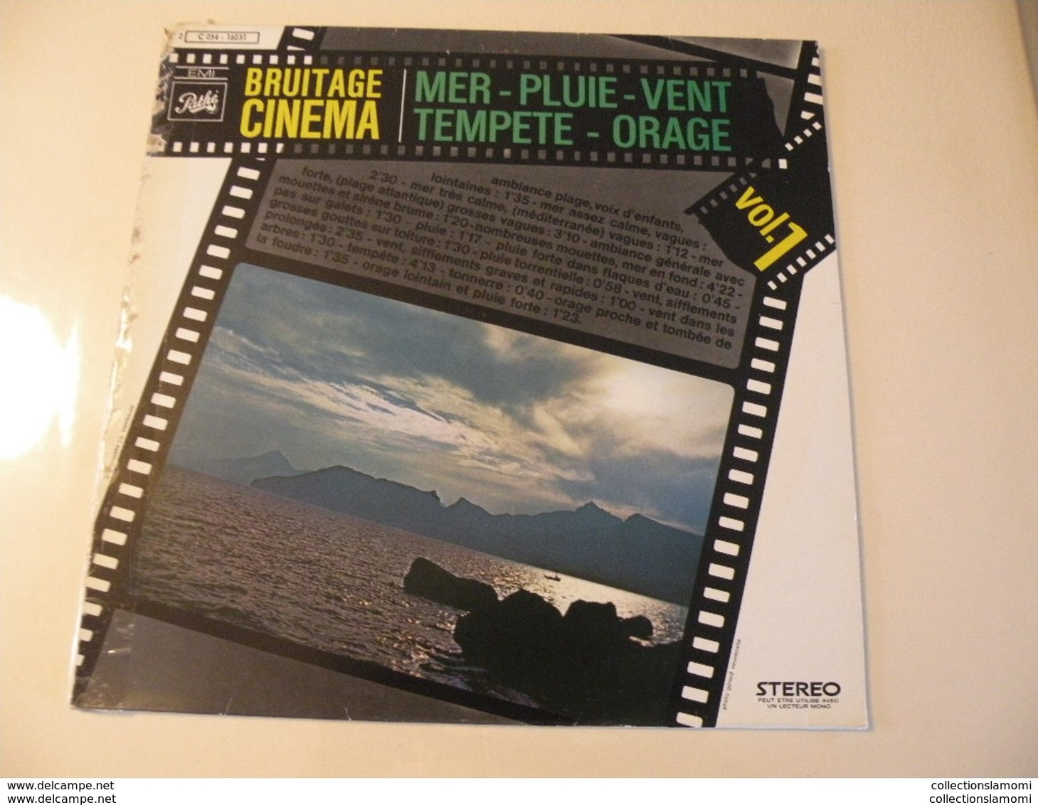 Bruitage Cinéma - Mer-Pluie-Vent-Tempête-Orage - (Titres Sur Photos) - Vinyle 33 T LP - Musique De Films