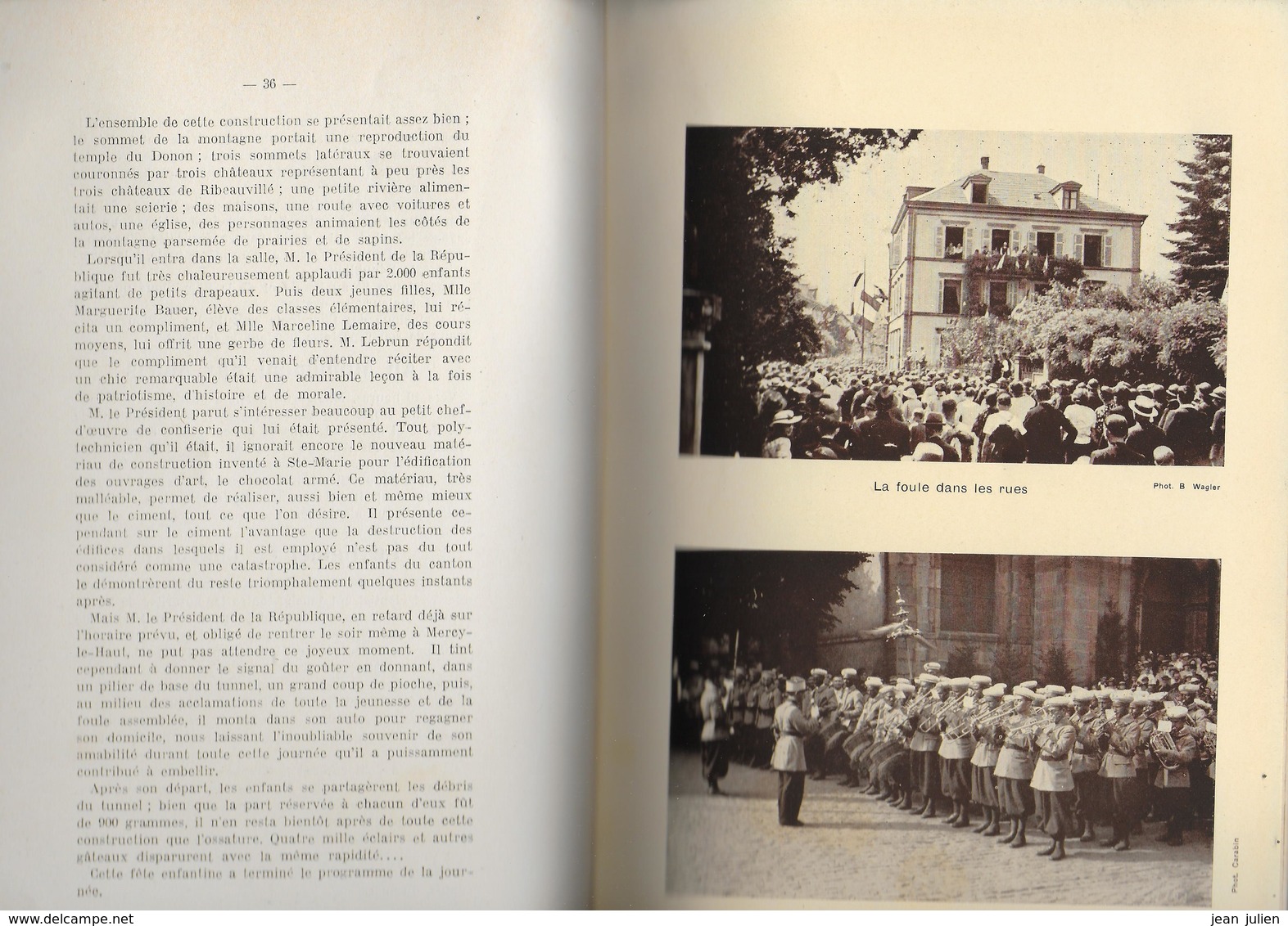 68 - SAINTE MARIE AUX MINES -  LUSSE - INAUGURATION DU TUNNEL  - Livre dédicacé -  très très rare- 1937