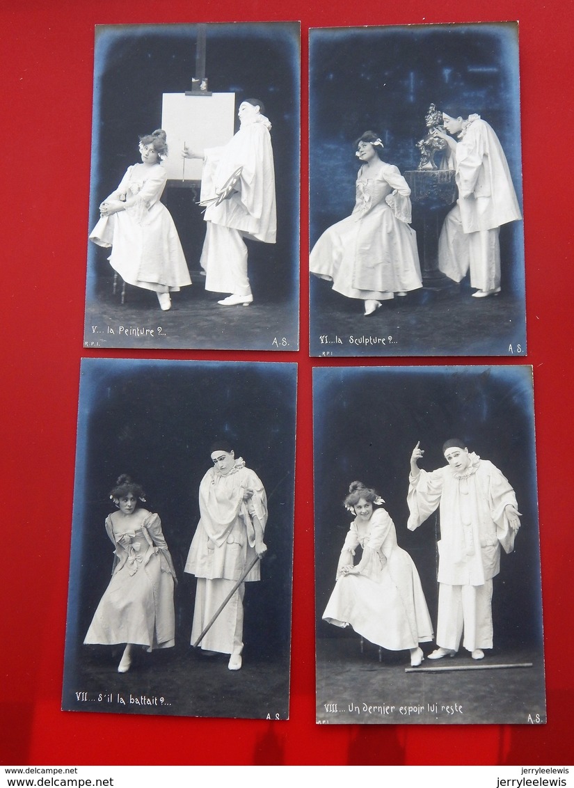 SPECTACLE  - THEÂTRE   -   Lot De 10 Cartes Sur Une Saynète De  "Colombine Et Pierrot " - Theater