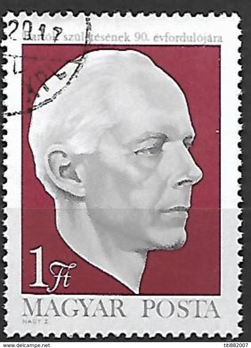 HONGRIE   -   1971 .   Y&T N° 2149 Oblitéré.  Bela Bartok  /  Musique - Used Stamps