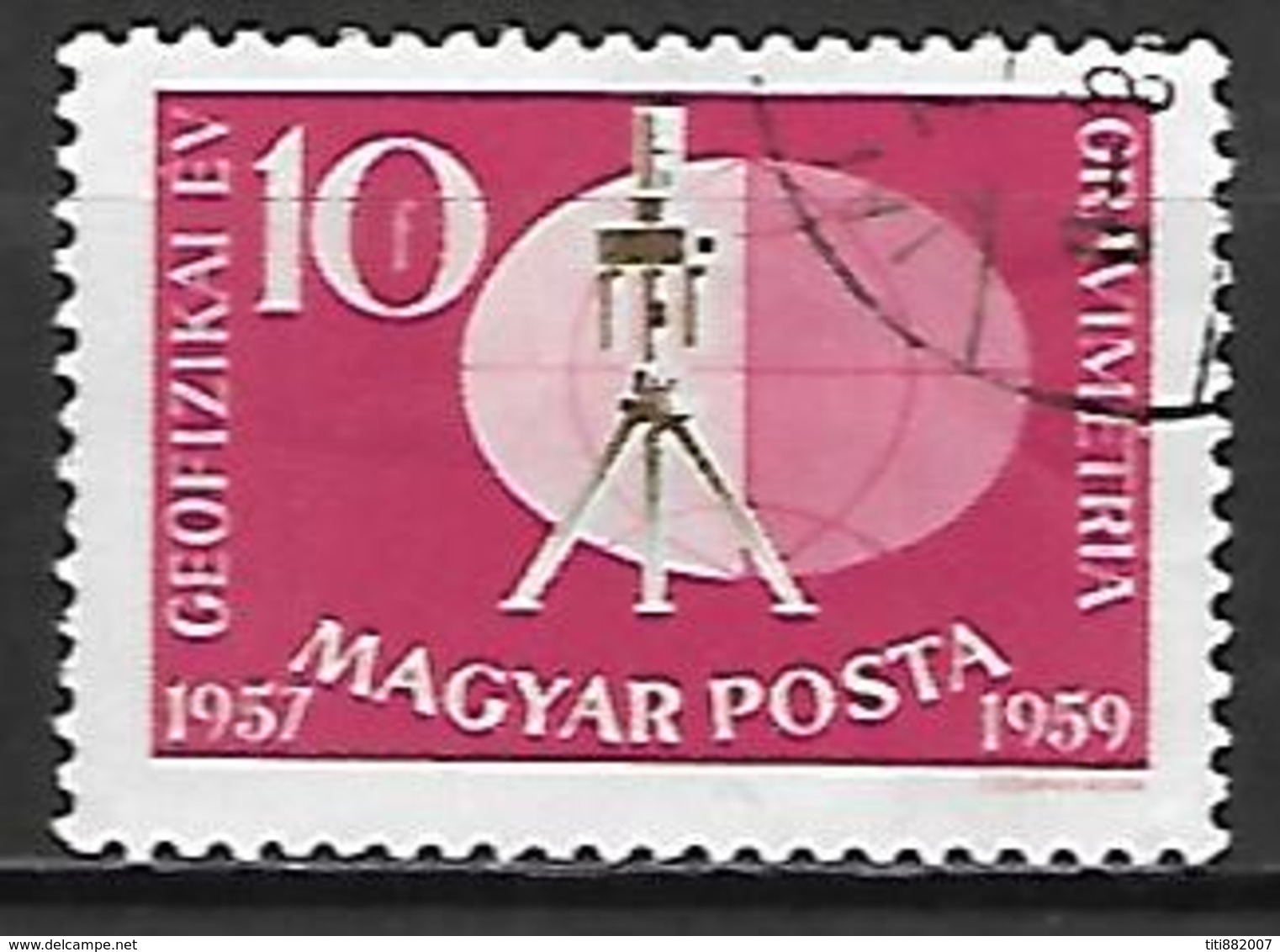 HONGRIE   -   1959 .  Y&T N° 1266 Oblitéré..   Géophysique - Used Stamps