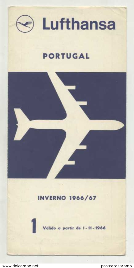 LUFTHANSA, Timetable Winter 1966/67  (3 Scans ) - Horaires