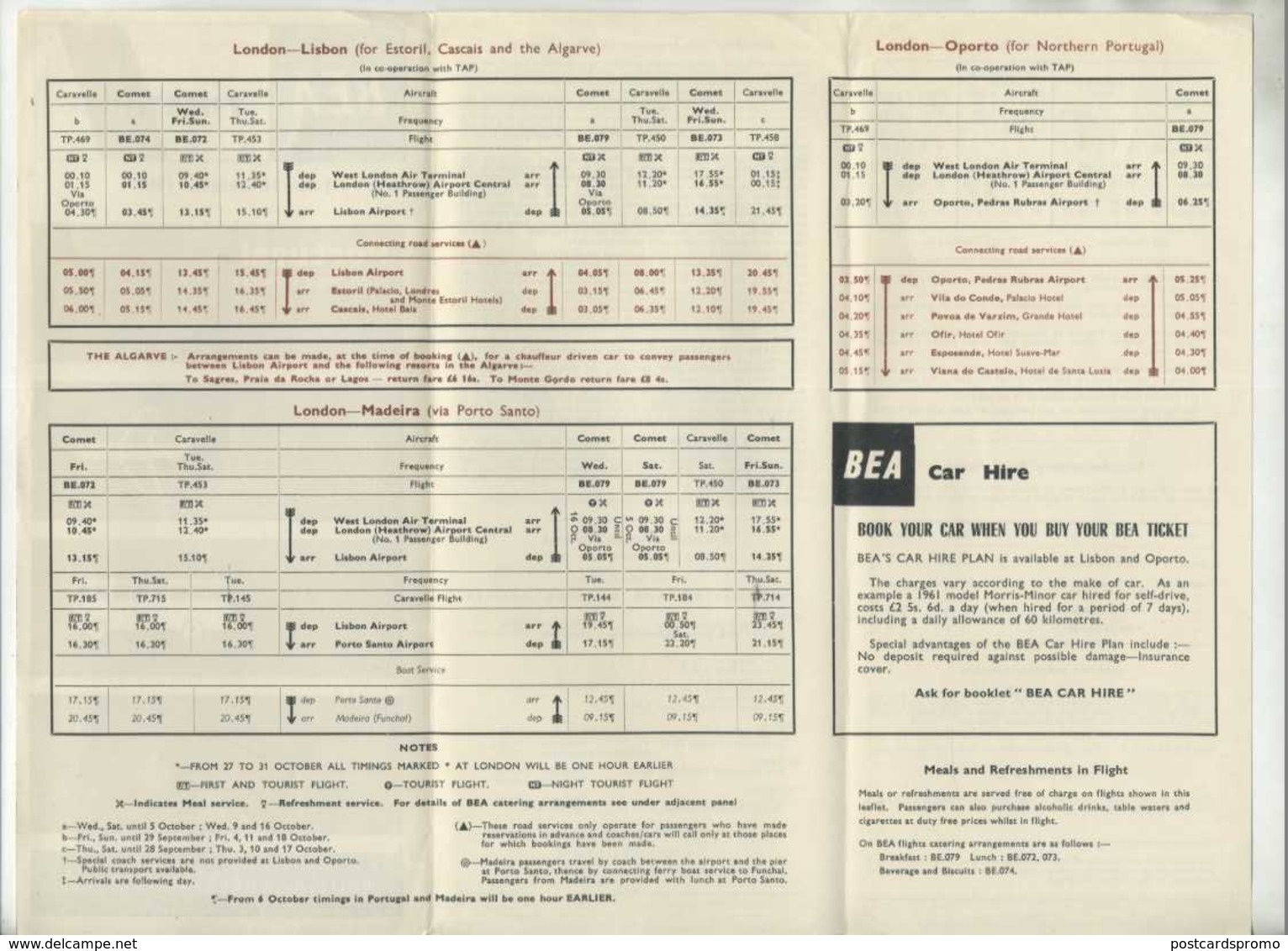 BEA, British European Airways, Timetable 1963  (3 Scans ) - Timetables