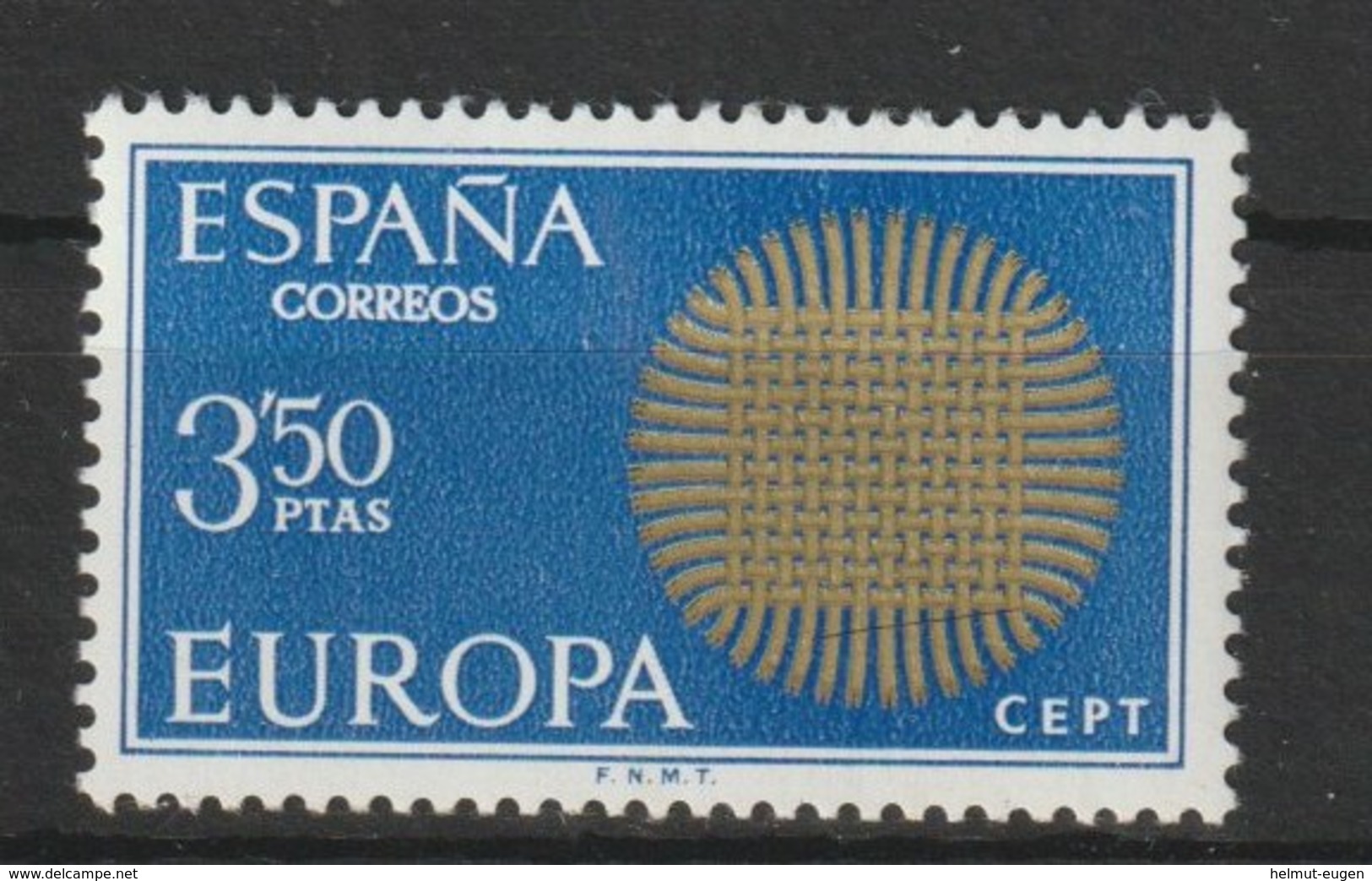 MiNr. 1860 Spanien 1970, 4. Mai. Europa. RaTdr.; Gez. K 13:12. - Ungebraucht