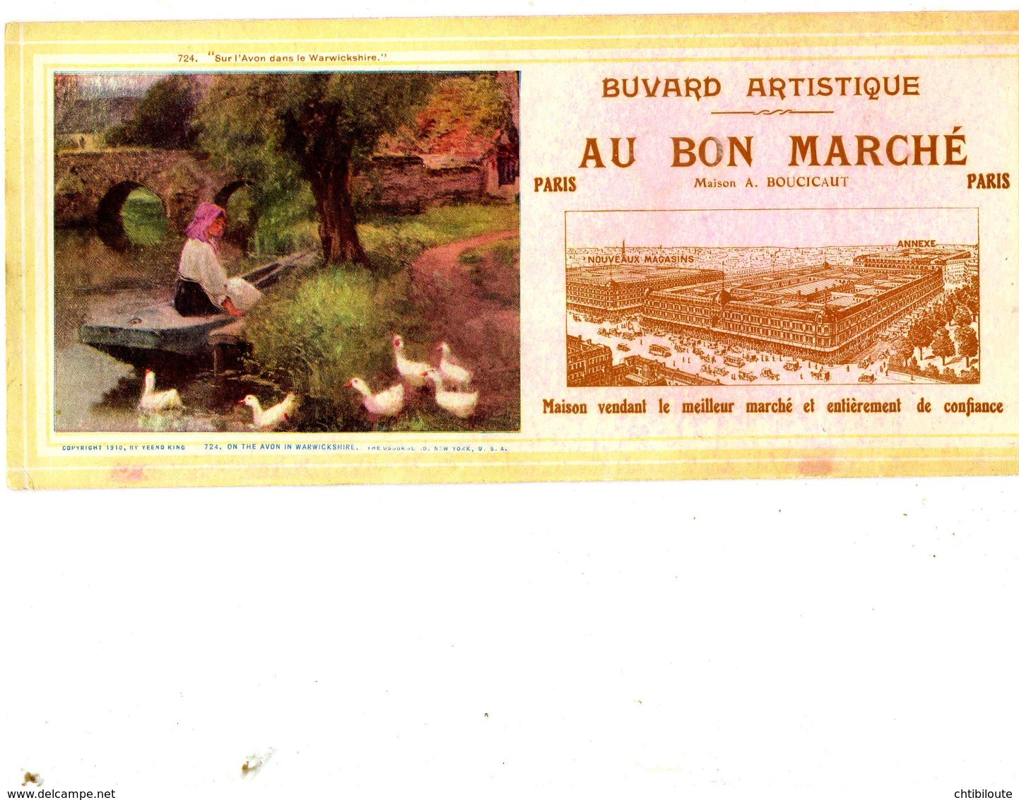 B 17  /   1 BUVARD  " AU BON MARCHE   " - Other & Unclassified