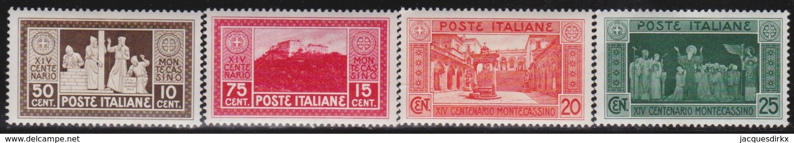 Italy      .   Yvert     .    4  Stamps      .   *  .    Mint-hinged  .   /    .     Neuf  Avec Charniere - Nuovi