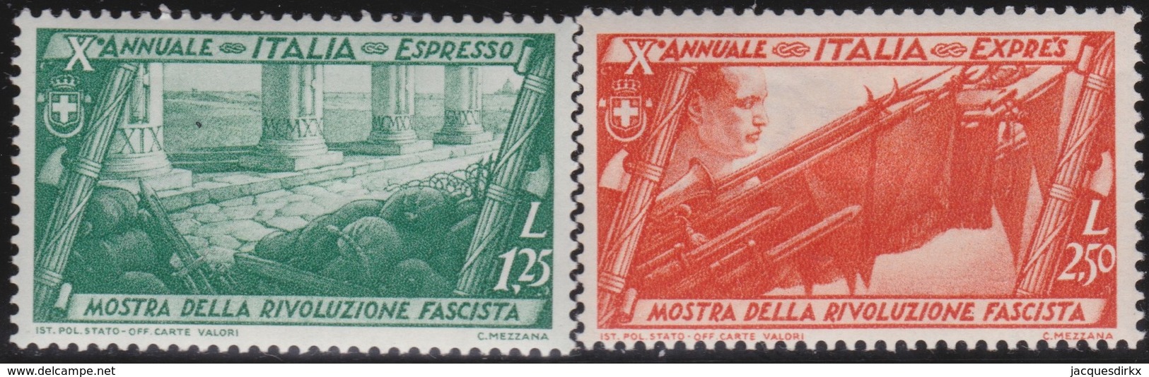 Italy      .   Yvert     .   Expr.   21/22    .   *  .    Mint-hinged  .   /    .     Neuf  Avec Charniere - Posta Espresso