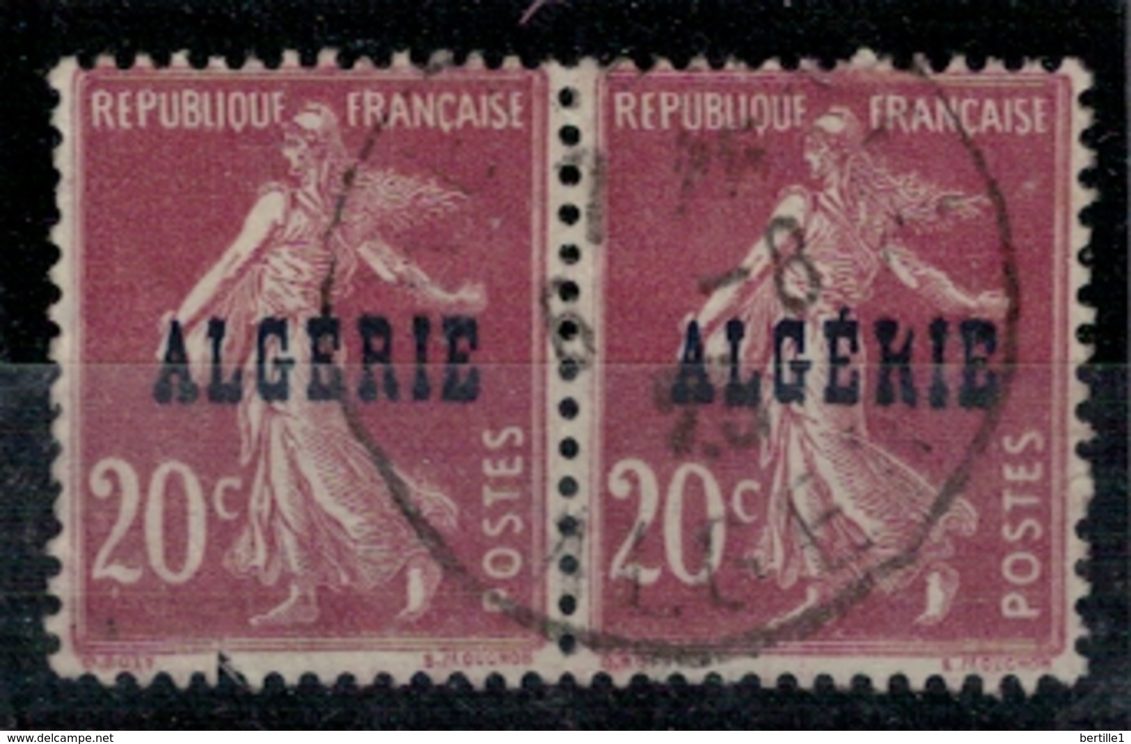 ALGERIE        N°  YVERT    13/13b          OBLITERE       ( O   2/38 ) - Used Stamps