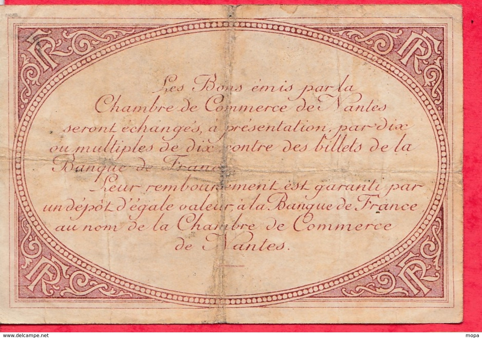 1 Franc Chambre De Commerce De Nantes Dans L 'état (159) - Camera Di Commercio